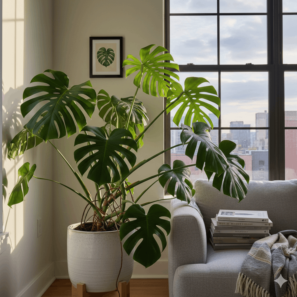 Pflanze im Wohnzimmer Fensterblatt – Infos zur beliebten Zimmerpflanze