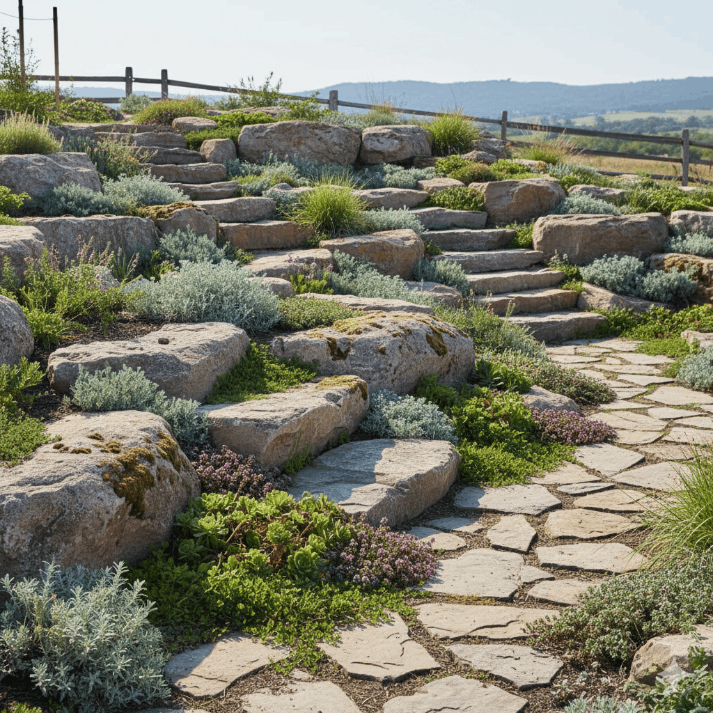 Steingarten anlegen Ideen mit Feldsteinen im Jahr 2026