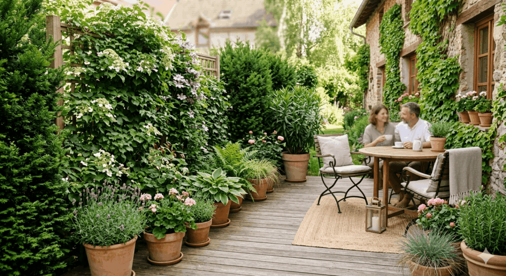 Terrasse Ideen Pflanzen Sichtschutz 2026 – moderne grüne Privatsphäre für draußen