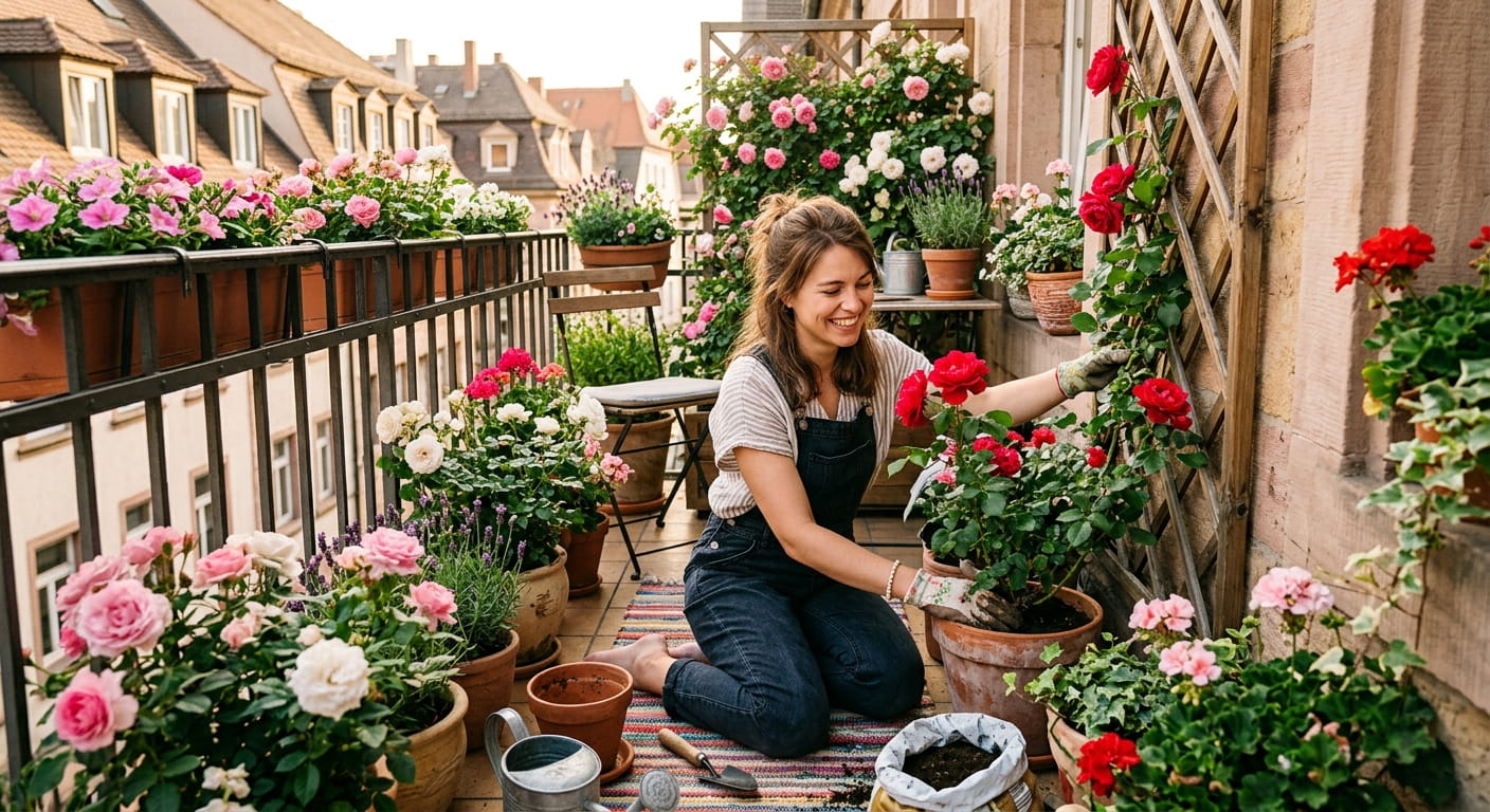 Kleinen Balkon mit Rosen gestalten Unsere Tipps 2026
